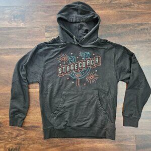 Stagecoach Hoodie Black 2-sided - size Medium Country Western Festival